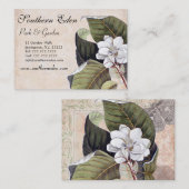 Elegante Magnolia Collage  tuin Visitekaartje (Voorkant / Achterkant)