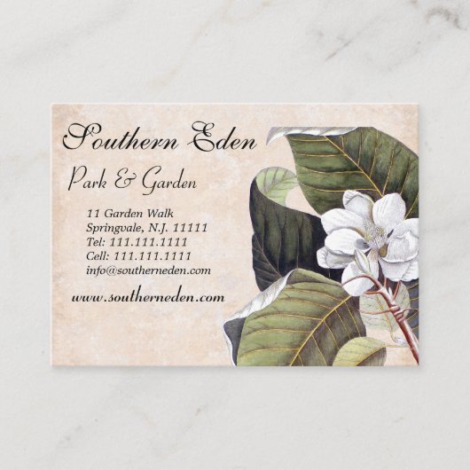 Elegante Magnolia Collage tuin Visitekaartje (Voorkant)