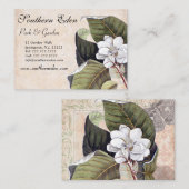 Elegante Magnolia Collage tuin Visitekaartje (Voorkant / Achterkant)