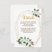 Elegante Magnolia Details Behuizing Kaart (Voorkant / Achterkant)