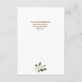 Elegante Magnolia Details Behuizing Kaart (Achterkant)