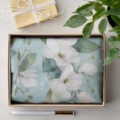Elegante Magnolia en groene Garland Tissuepapier (Geschenk)