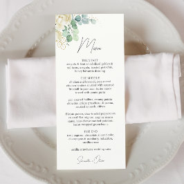Elegante Magnolia Eucalyptus bruiloft Menu