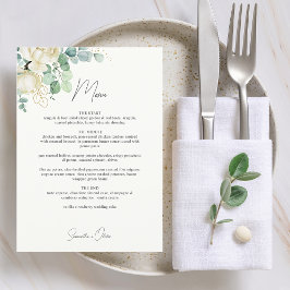 Elegante Magnolia Eucalyptus bruiloft Menu