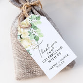 Elegante Magnolia Eucalyptus Dank u bruiloft Cadeaulabel