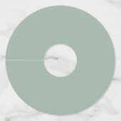 Elegante Magnolia Eucalyptus groen bruiloft gunst Wijnglaslabel (Achterkant)