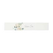 Elegante Magnolia Eucalyptus Script Uitnodigingen Wikkel (Vlak)