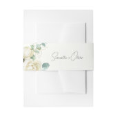 Elegante Magnolia Eucalyptus Script Uitnodigingen Wikkel (Voorkant Voorbeeld)