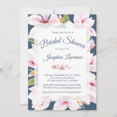 Elegante Magnolia Floral Bridal Shower Uitnodiging (Voorkant)
