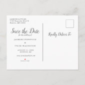 Elegante Magnolia Flower Wedding Save the Date Aankondigingskaart (Achterkant)