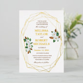 Elegante Magnolia Folie bruiloft uitnodiging (Staand Voorkant)