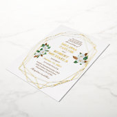 Elegante Magnolia Folie bruiloft uitnodiging (Gedraaid)