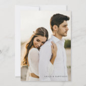 Elegante Magnolia foto Save the Date (Achterkant)