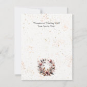 Elegante Magnolia Gouden Accent Huwelijksuitnodigi Kaart (Achterkant)