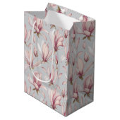 Elegante Magnolia Medium Cadeauzakje (Voorkant Gekanteld)