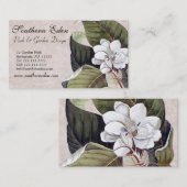 Elegante Magnolia met texturen Achtergrond Visitekaartje (Voorkant / Achterkant)