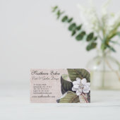Elegante Magnolia met texturen Achtergrond Visitekaartje (Staand voorkant)