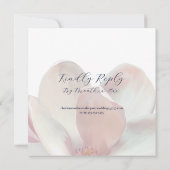 Elegante Magnolia Roze en Wit met Reactie Trouwen Kaart (Achterkant)