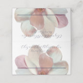 Elegante Magnolia roze en witte bruiloft Plaatskaartje (Buitenkant ongevouwen)