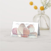 Elegante Magnolia roze en witte bruiloft Plaatskaartje (Voorkant)