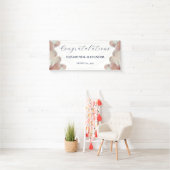 Elegante Magnolia roze en witte bruiloft Spandoek (Insitu)