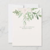 Elegante Magnolia Salie Bloemige Trouw Uitnodiging (Achterkant)