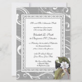 Elegante Magnolia Southern Belle bruiloft Kaart (Achterkant)
