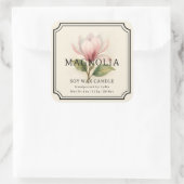 Elegante Magnolia Soy Wax Candle Business Label (Tas)