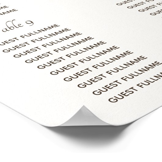 Elegante  Magnolia Trouwstoel Grafiek Poster (Hoek)