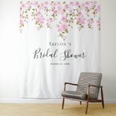 Elegante Magnolia Vrijgezellenfeest achtergrond Wandkleed (In situ)