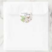 Elegante Magnolia Watercolor Klassieke Sticker (Tas)