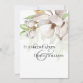 Elegante Magnolia Watercolor Uitnodiging (Voorkant)