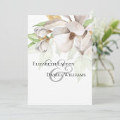 Elegante Magnolia Watercolor Uitnodiging (Staand voorkant)