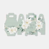 Elegante Magnolia Wedding Sage Green Bedankdoosjes (Uitgevouwen)