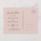 Elegante Magnolia | Witte Save the Date-ansichtkaa Uitnodiging Briefkaart (Achterkant)