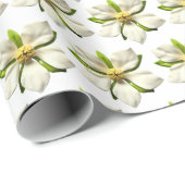 Elegante Magnoliabloesem Bloem Lente Bruiloft MCM Cadeaupapier (Rol Hoek)
