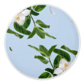 Elegante Magnoliabloesem Keramische Knop (Voorkant)