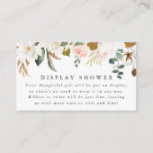 Elegante Magnolias Baby shower Display Douche Informatiekaartje (Voorkant)
