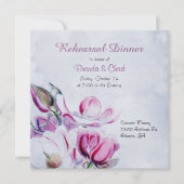 Elegante Magnolia's bruiloft repetitie uitnodiging (Voorkant)