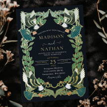 Elegante Magpie Art Nouveau bruiloft