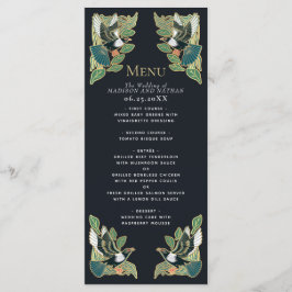 Elegante Magpie Art Nouveau bruiloft Menu