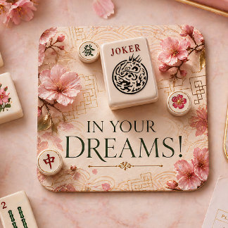 Elegante Mahjong Joker Coaster Dromen Kartonnen Onderzetters