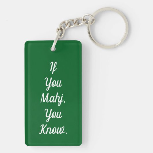 Elegante Mahjong-sleutelhanger Sleutelhanger (achterkant)