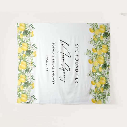 Elegante Main Squeeze Bruiloft Feest Fotobackdrop Wandkleed (Voorkant (horizontaal))