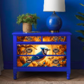 Elegante Majestic Blue Jay in de herfst Glow Decou Tissuepapier