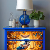 Elegante Majestic Blue Jay in de herfst Glow Decou Tissuepapier