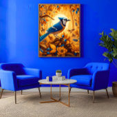 Elegante Majestic Blue Jay in de herfst Glow Decou Tissuepapier