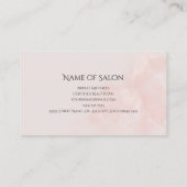 Elegante make-up artiest blush roze cosmetica bors visitekaartje (Achterkant)