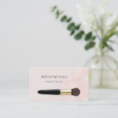 Elegante make-up artiest blush roze cosmetica bors visitekaartje (Staand voorkant)