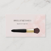 Elegante make-up artiest blush roze cosmetica bors visitekaartje (Voorkant)